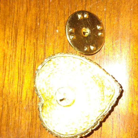 Vintage Christian Dior heart pin brooch signed Chr Dior made in Germany - Picture 6 of 12